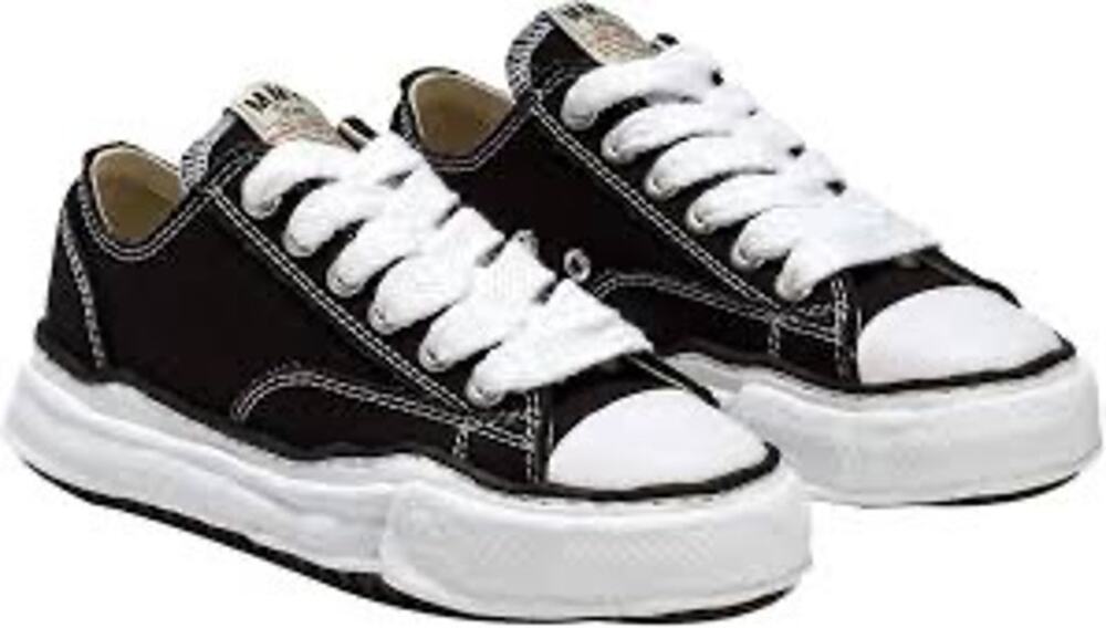 Maison Mihara Yasuhiro Peterson OG Black Canvas Low Top Sneakers Size 44/11